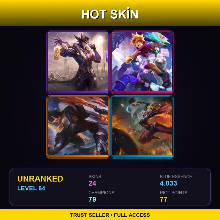 EUNE | Lv64 | Unranked | 24 Skin | 79 Champ