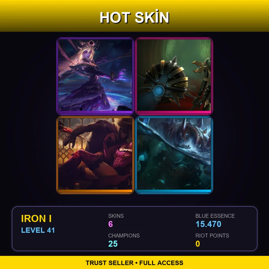 LAS | Lv41 | Iron I | 6 Skin | 25 Champ