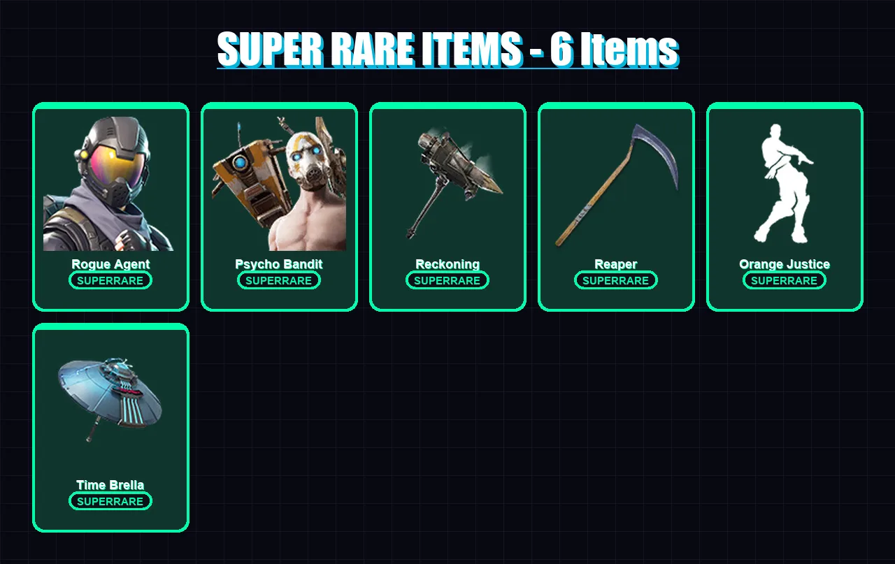 [PC] | Rogue Agent | Psycho Bandit | Dire | Predator | Kymera | 175 skin | 220 pickaxe | 163 emote | 189 glider | Lv2988