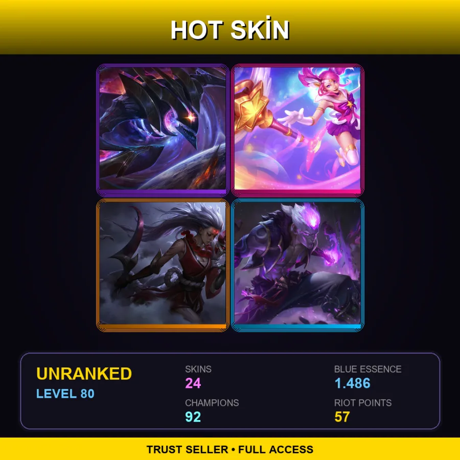 EUW | Lv80 | Unranked | 24 Skin | 92 Champ — Monster Tamer Veigar