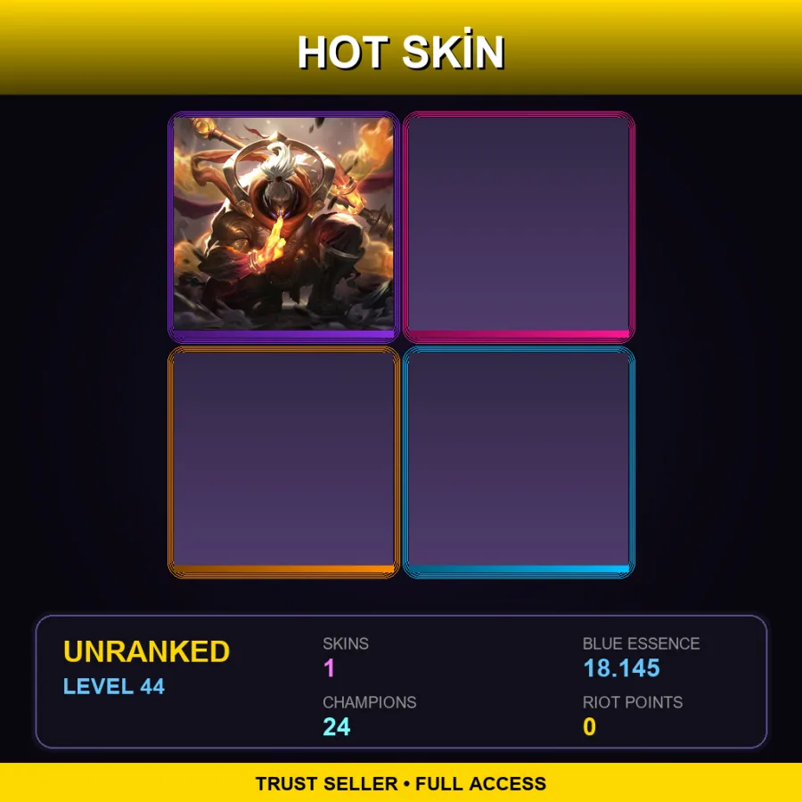 KR | Lv44 | Unranked | 1 Skin | 24 Champ