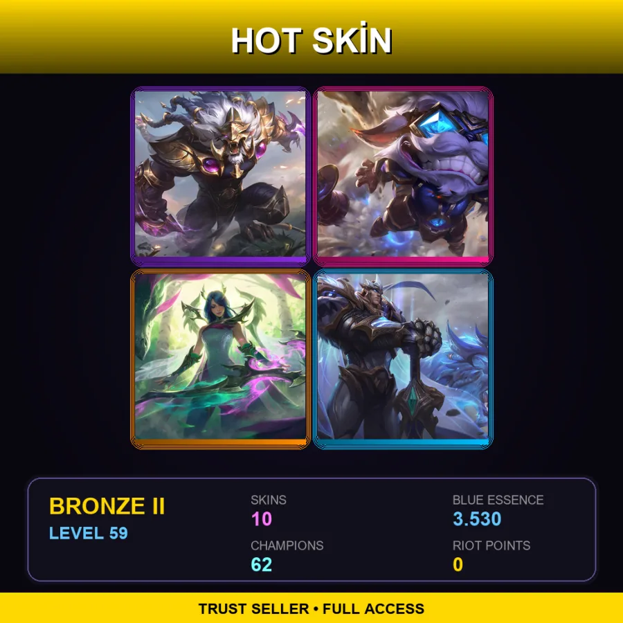 LAS | Lv59 | Bronze II | 10 Skin | 62 Champ