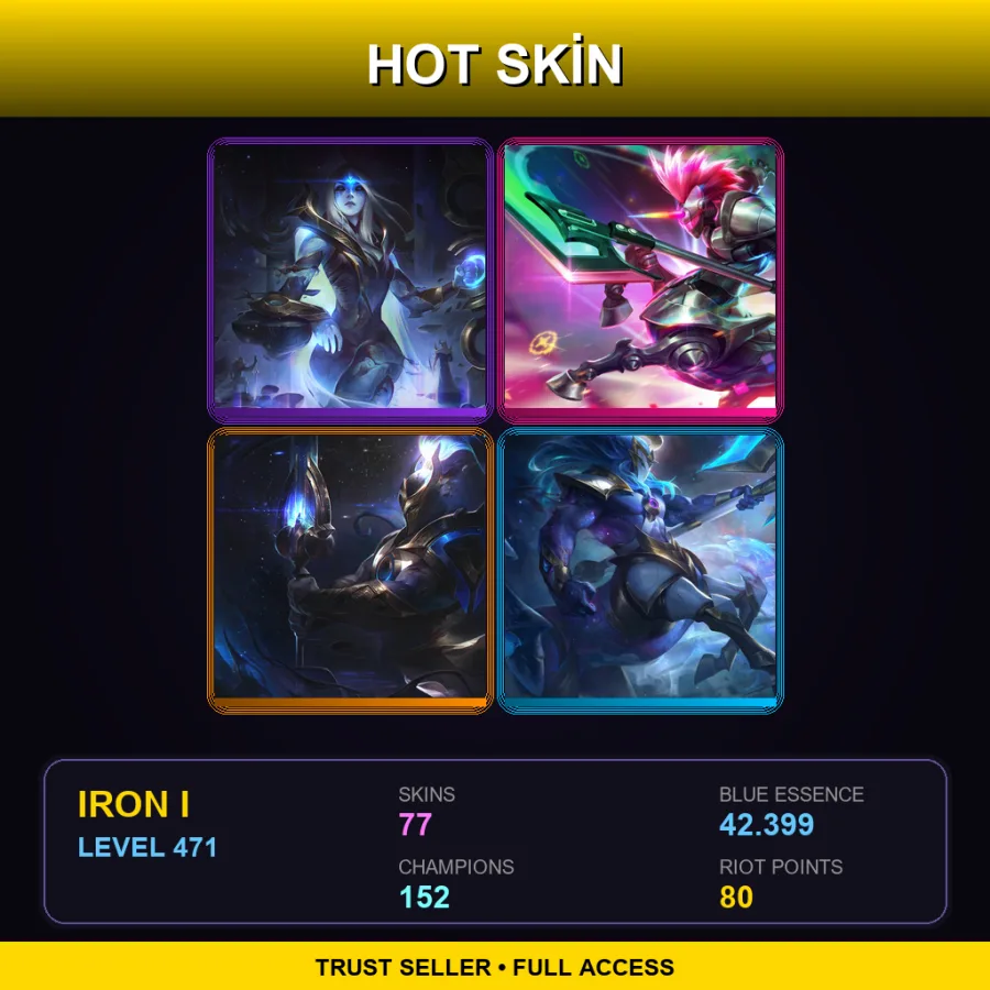 BR | Lv471 | Iron I | 77 Skin | 152 Champ