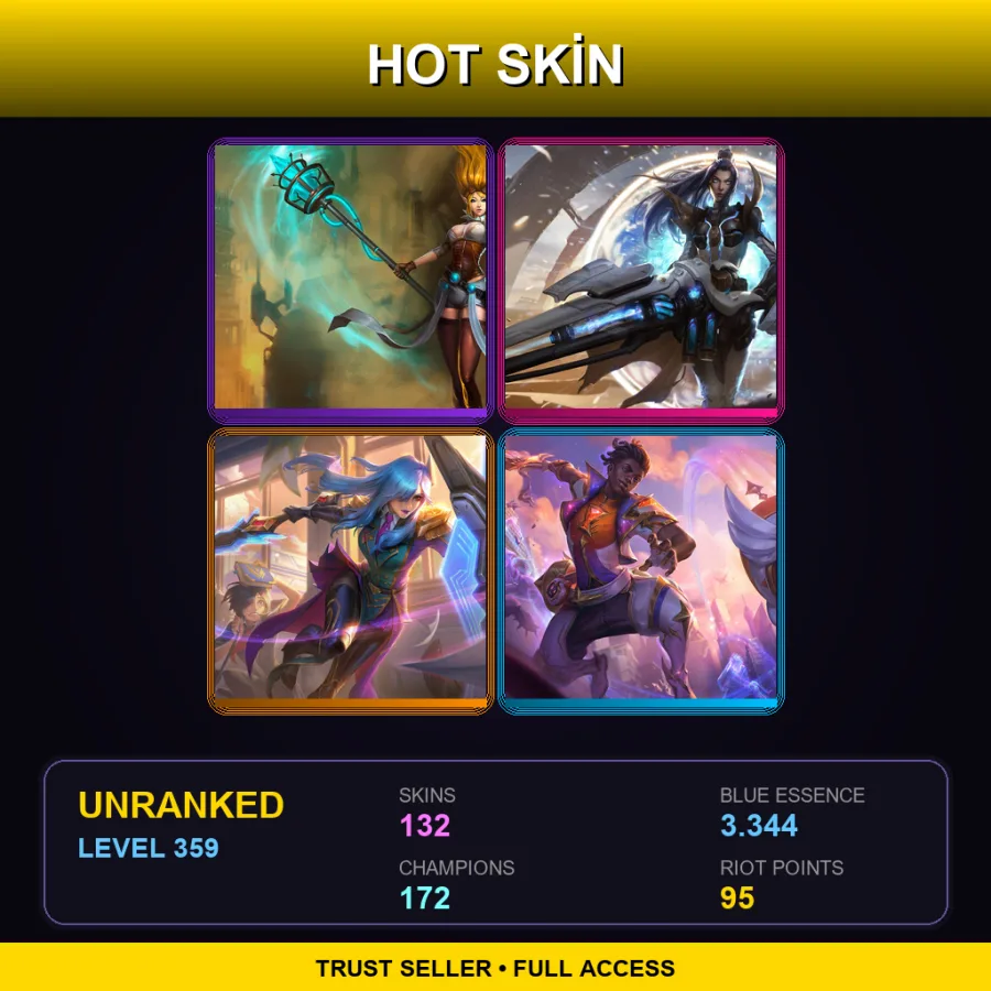 LAN | Lv359 | Unranked | 132 Skin | 172 Champ — Dreadknight Garen