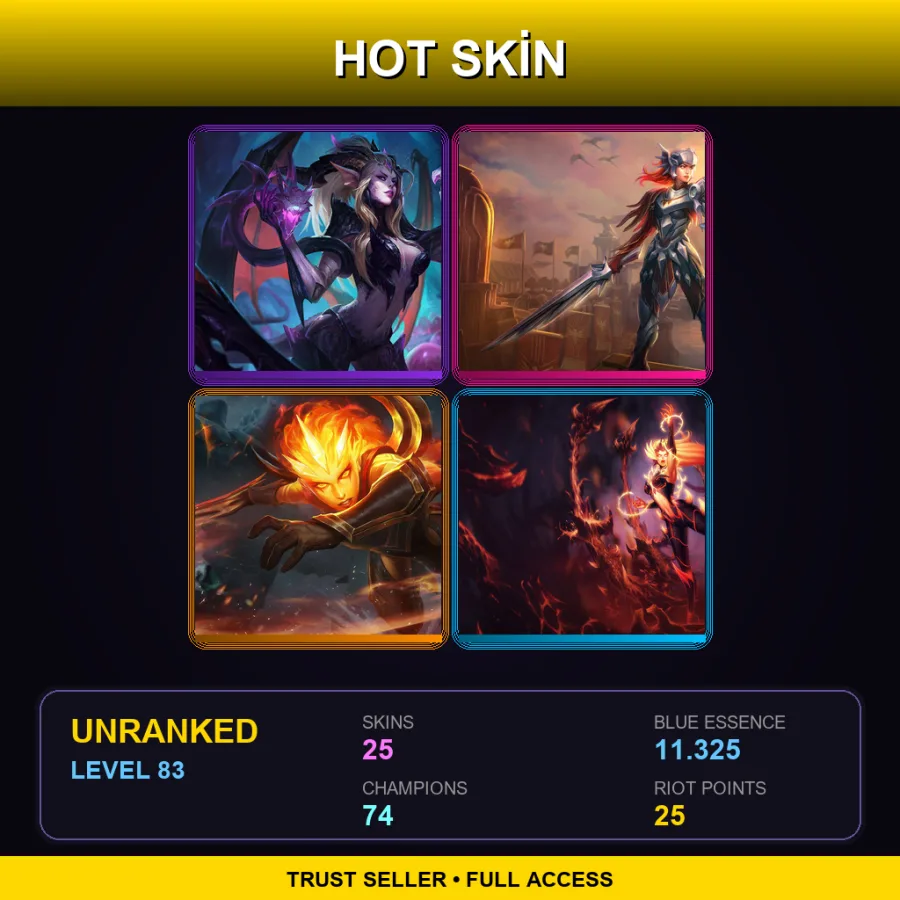 LAS | Lv83 | Unranked | 25 Skin | 74 Champ