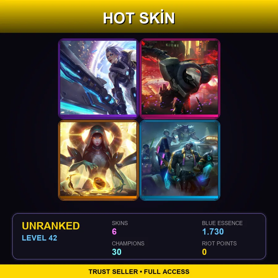 LAS | Lv42 | Unranked | 6 Skin | 30 Champ