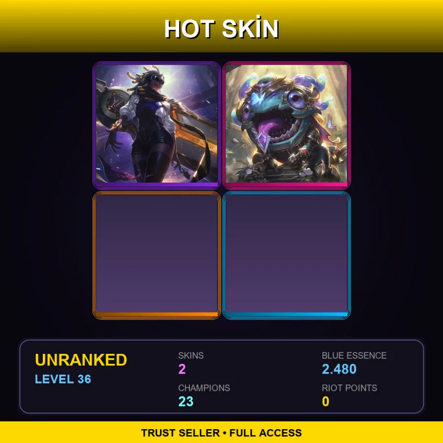 EUW | Lv36 | Unranked | 2 Skin | 23 Champ
