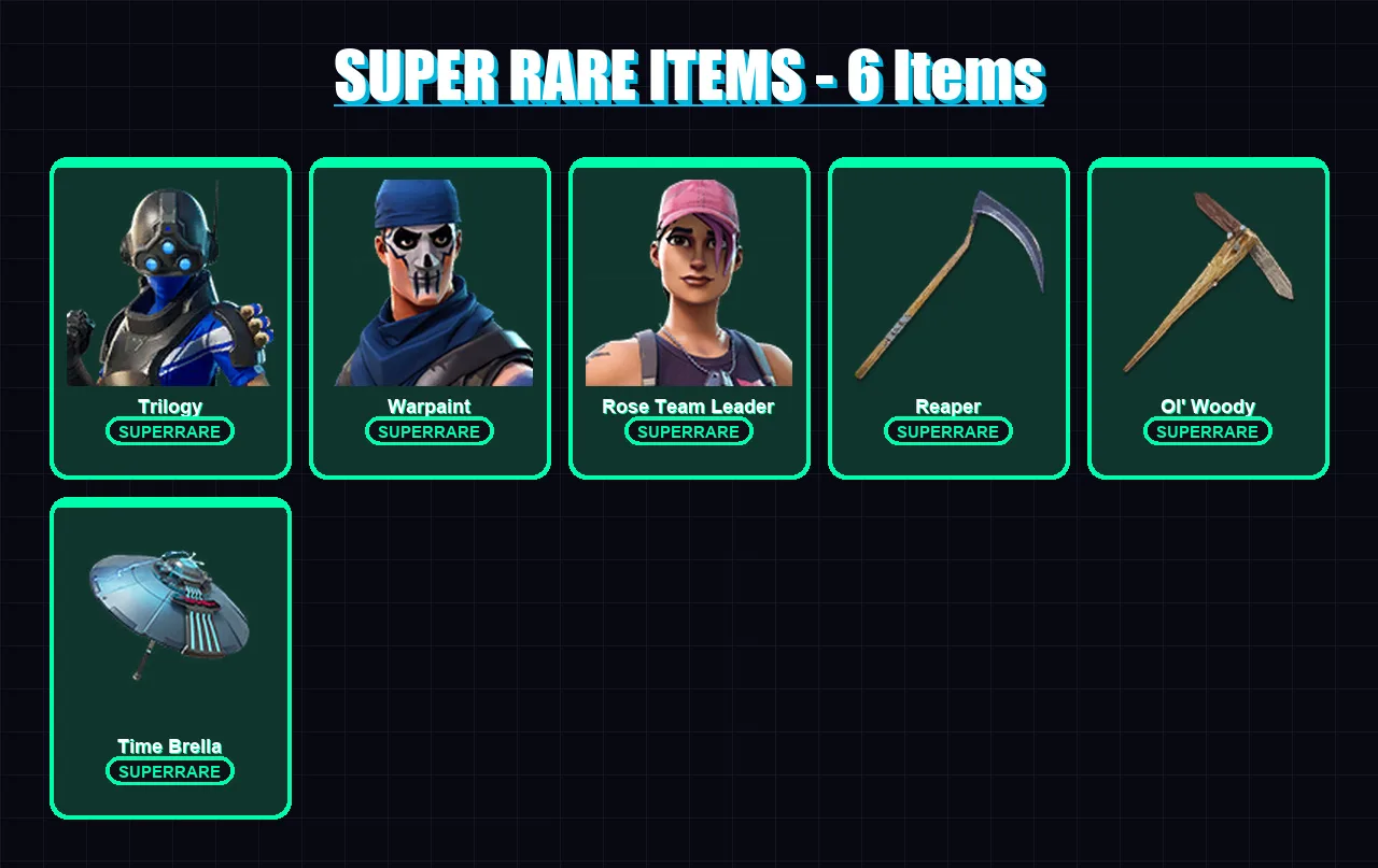 [PC/XBOX/PSN] | Trilogy | Warpaint | Rose Team Leader | Sentinel | Rox | 79 skin | 71 pickaxe | 79 emote | 70 glider | Lv885 — Fortnite account