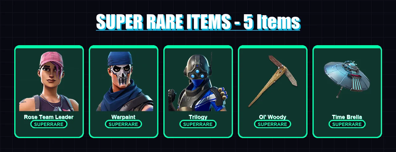 [PC/XBOX] | Rose Team Leader | Warpaint | Trilogy | Fusion | Ruby Shadows | 16 skin | 29 pickaxe | 27 emote | 34 glider | Lv531
