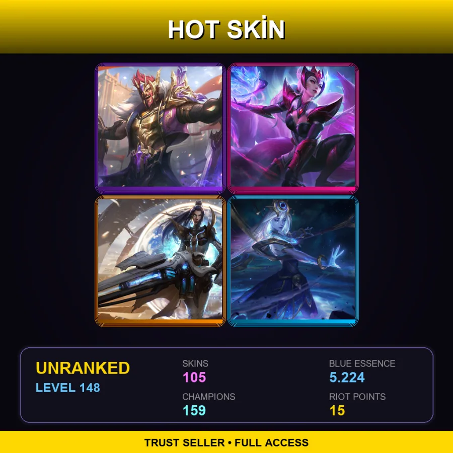 EUNE | Lv148 | Unranked | 105 Skin | 159 Champ — Mundo Mundo