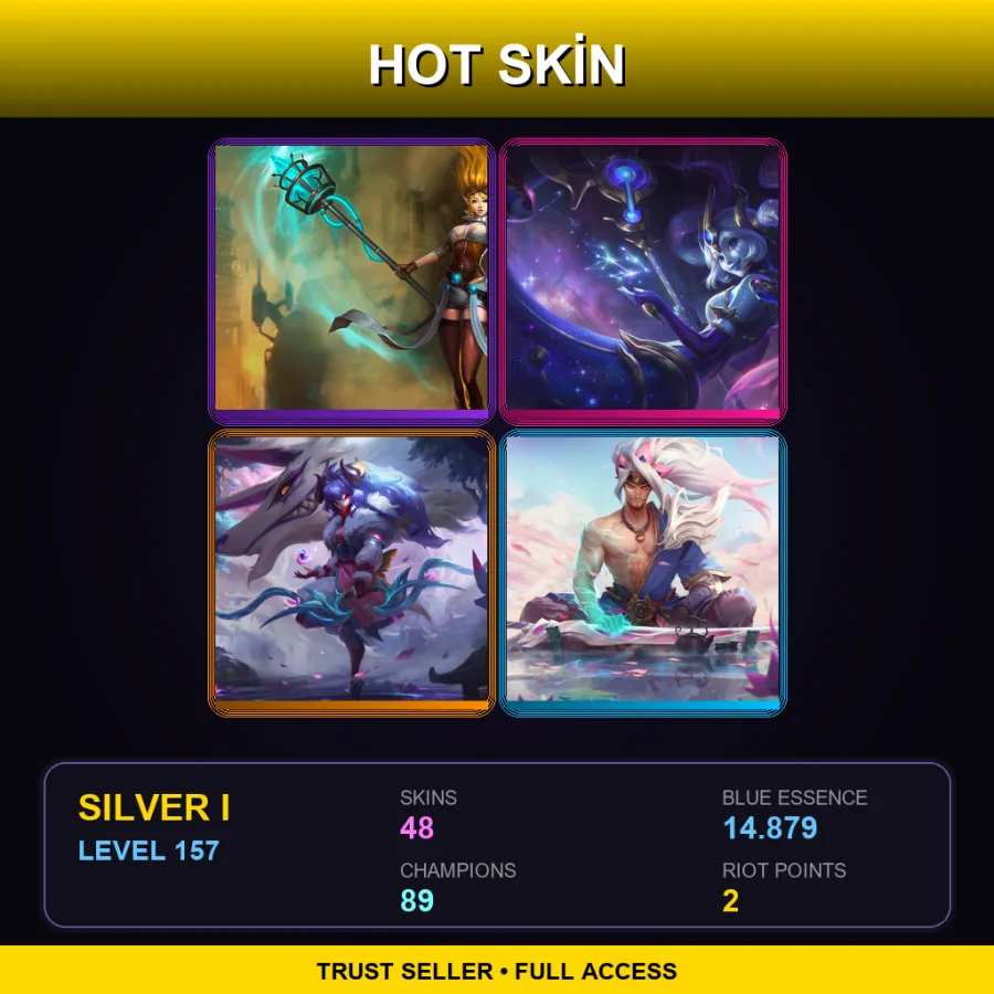 EUNE | Lv157 | Silver I | 48 Skin | 89 Champ