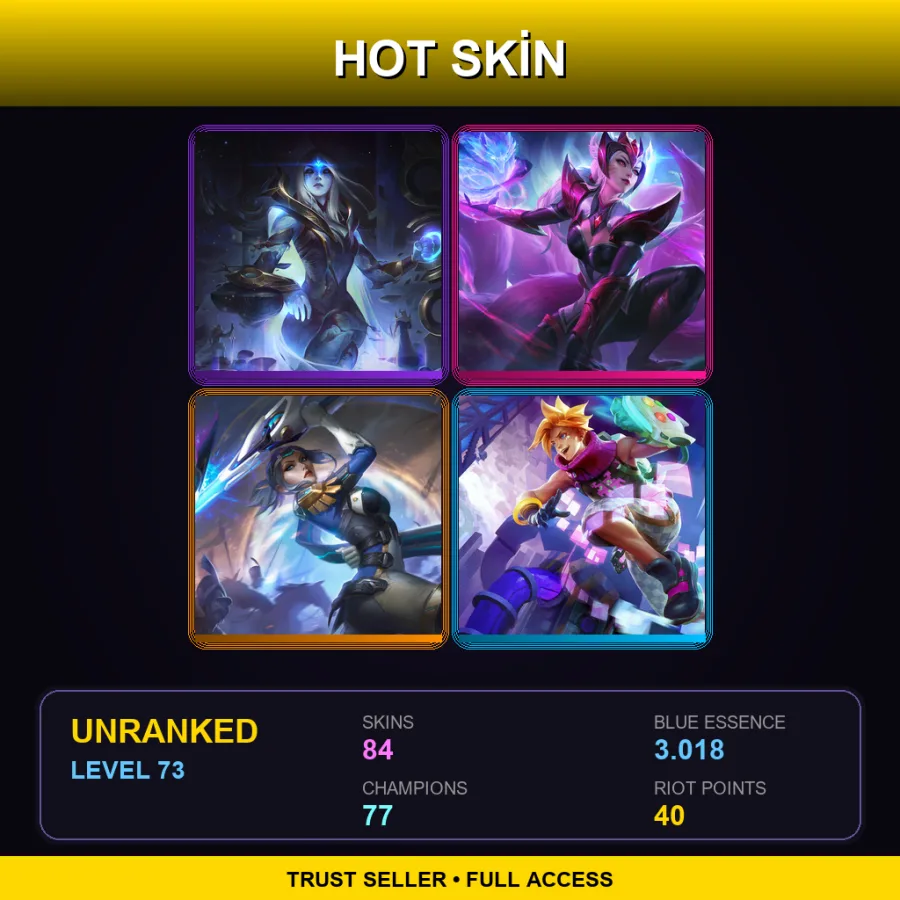 EUW | Lv73 | Unranked | 84 Skin | 77 Champ — Pentakill Sona