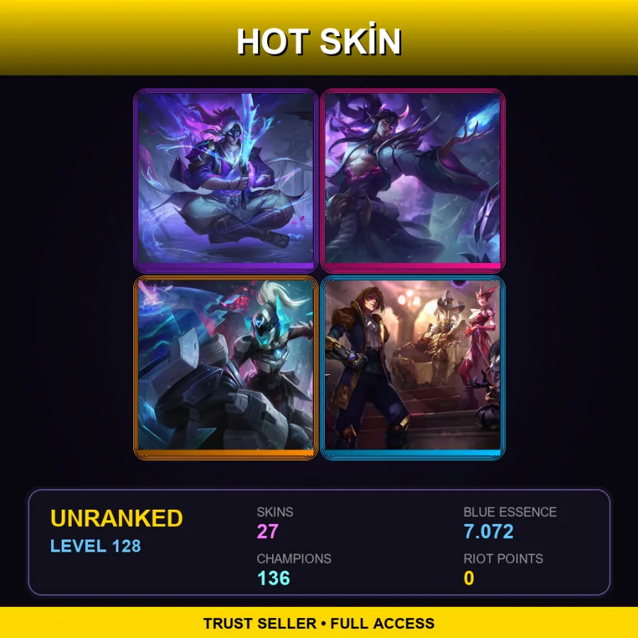 LAN | Lv128 | Unranked | 27 Skin | 136 Champ — Odyssey Aatrox