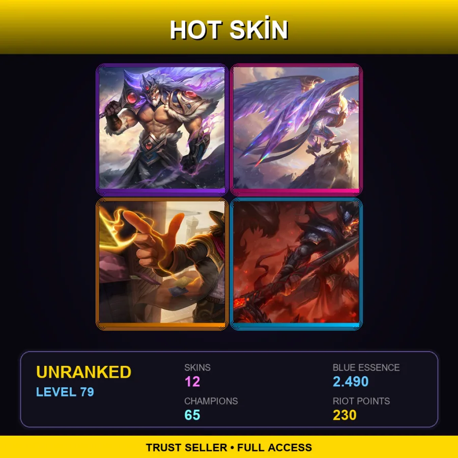 VN | Lv79 | Unranked | 12 Skin | 65 Champ