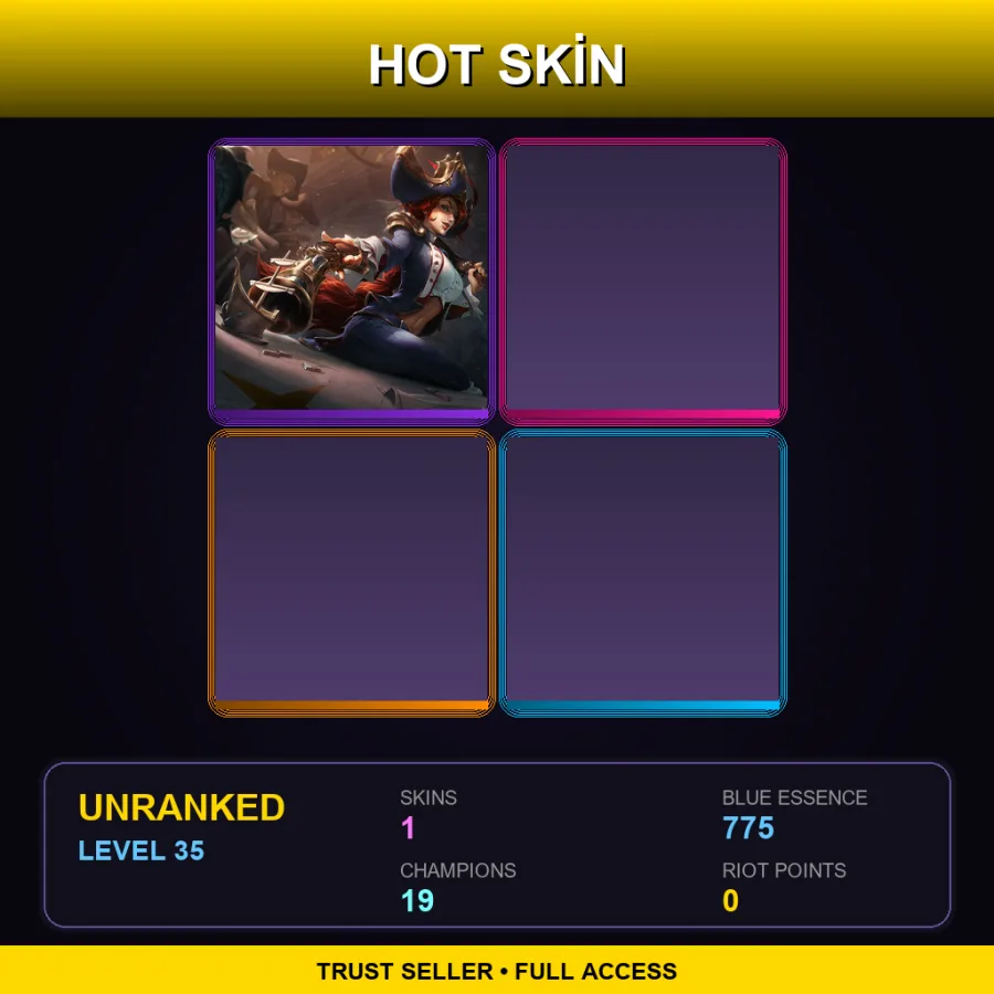 LAS | Lv35 | Unranked | 1 Skin | 19 Champ