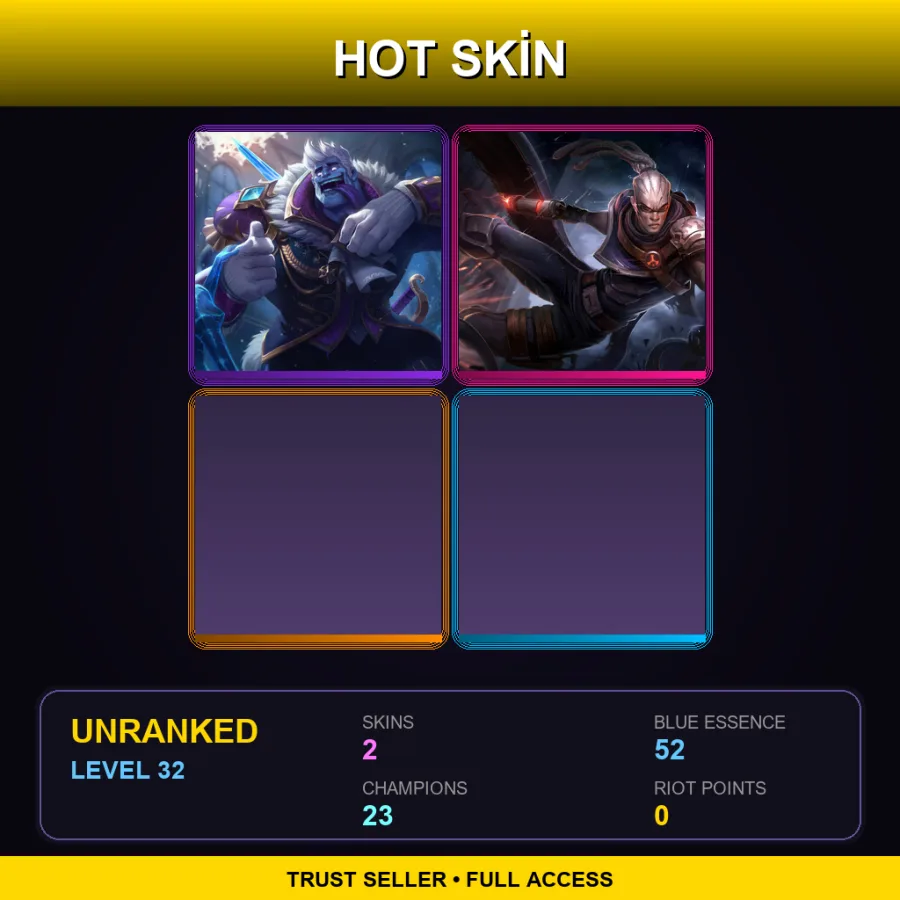 EUW | Lv32 | Unranked | 2 Skin | 23 Champ