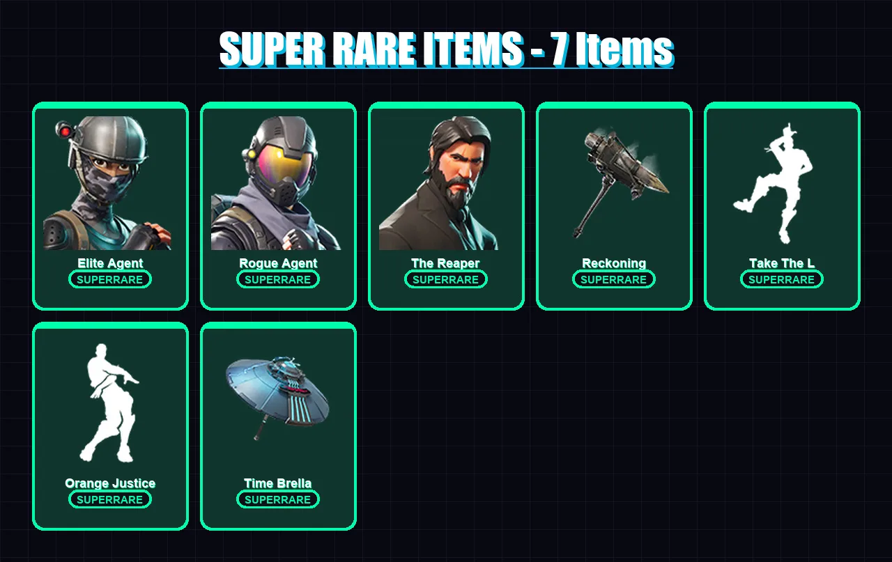 [PC/PSN] | Elite Agent | Rogue Agent | The Reaper | Zenith | Dire | 56 skin | 43 pickaxe | 59 emote | 53 glider | Lv920