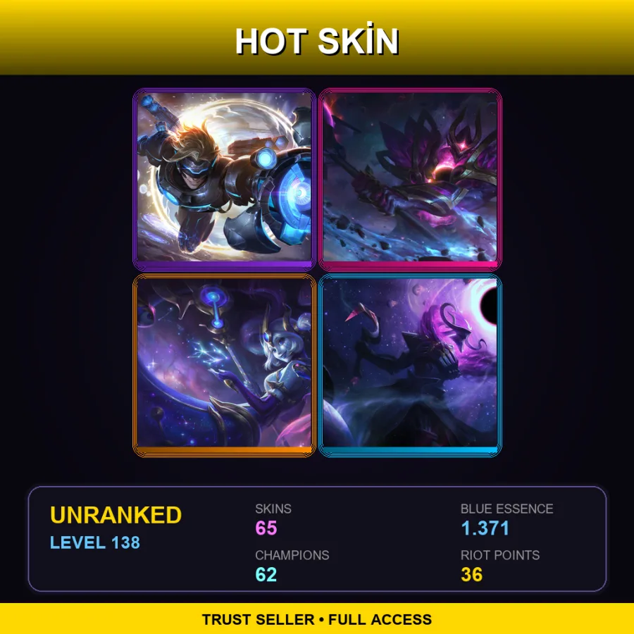 EUNE | Lv138 | Unranked | 65 Skin | 62 Champ — Battle Principal Yuumi