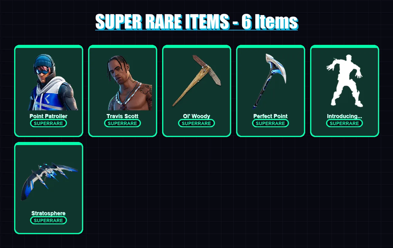 [PC/XBOX] | Point Patroller | Travis Scott | Gear Specialist Maya | Ark | Mandalorian | 43 skin | 70 pickaxe | 47 emote | 60 glider | Lv814