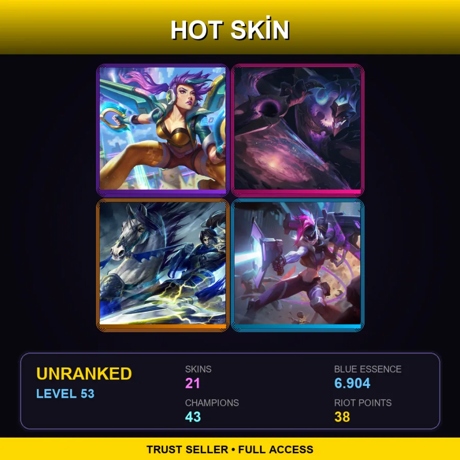 EUNE | Lv53 | Unranked | 21 Skin | 43 Champ