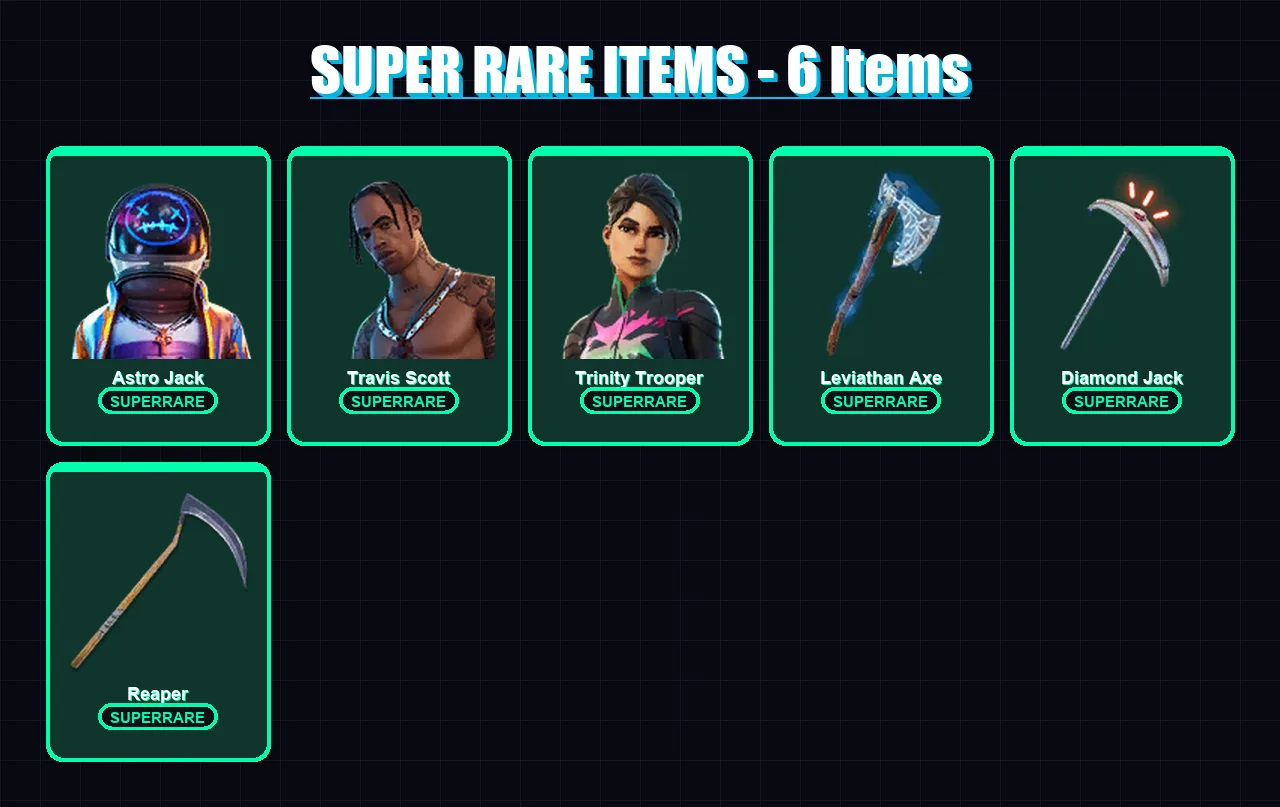 [PC/XBOX/PSN] | Astro Jack | Travis Scott | Trinity Trooper | Joey | Paradigm (Reality-659) | 166 skin | 131 pickaxe | 133 emote | 103 glider | Lv17 — Fortnite account
