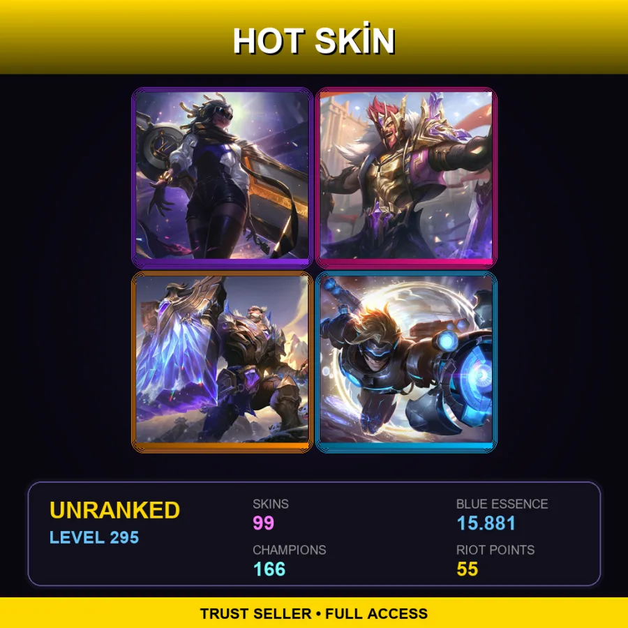 EUNE | Lv295 | Unranked | 99 Skin | 166 Champ — Lunar Eclipse Aatrox