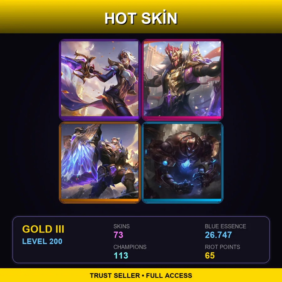 LAS | Lv200 | Gold III | 73 Skin | 113 Champ