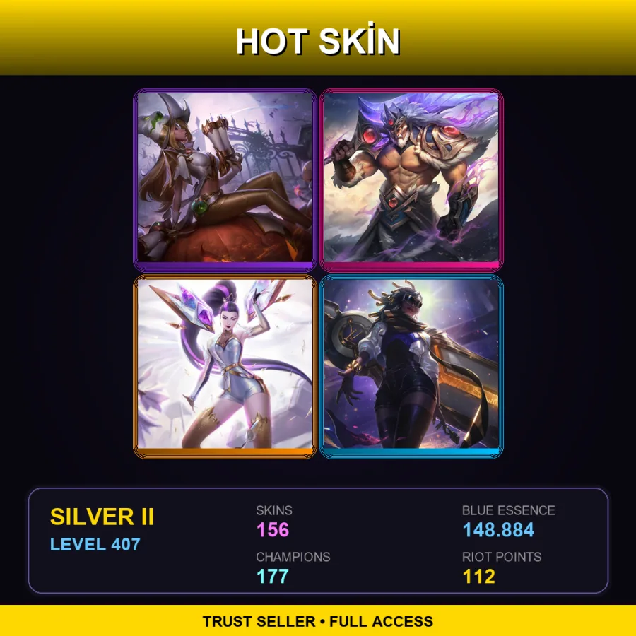 NA | Lv407 | Silver II | 156 Skin | 177 Champ