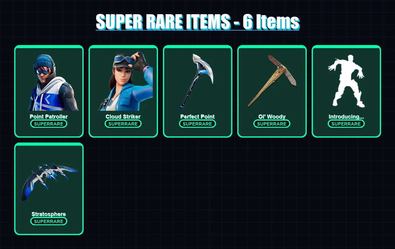 [PS4/PS5/XBOX/PC] | Point Patroller | Cloud Striker | Raz | Menace | Eternal Knight | 80 skin | 113 pickaxe | 75 emote | 85 glider | Lv1279