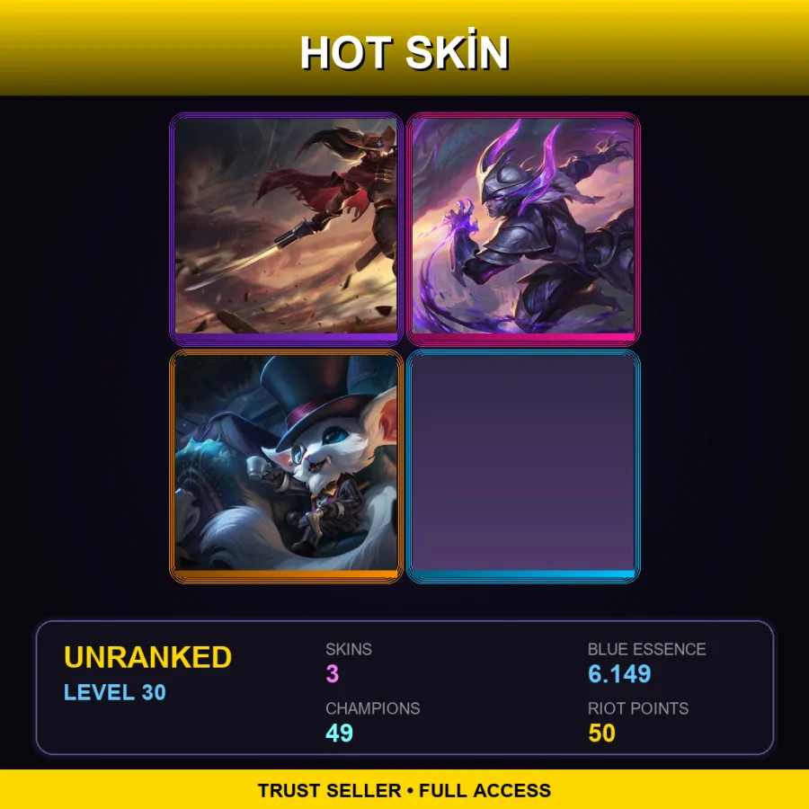 LAS | Lv30 | Unranked | 3 Skin | 49 Champ