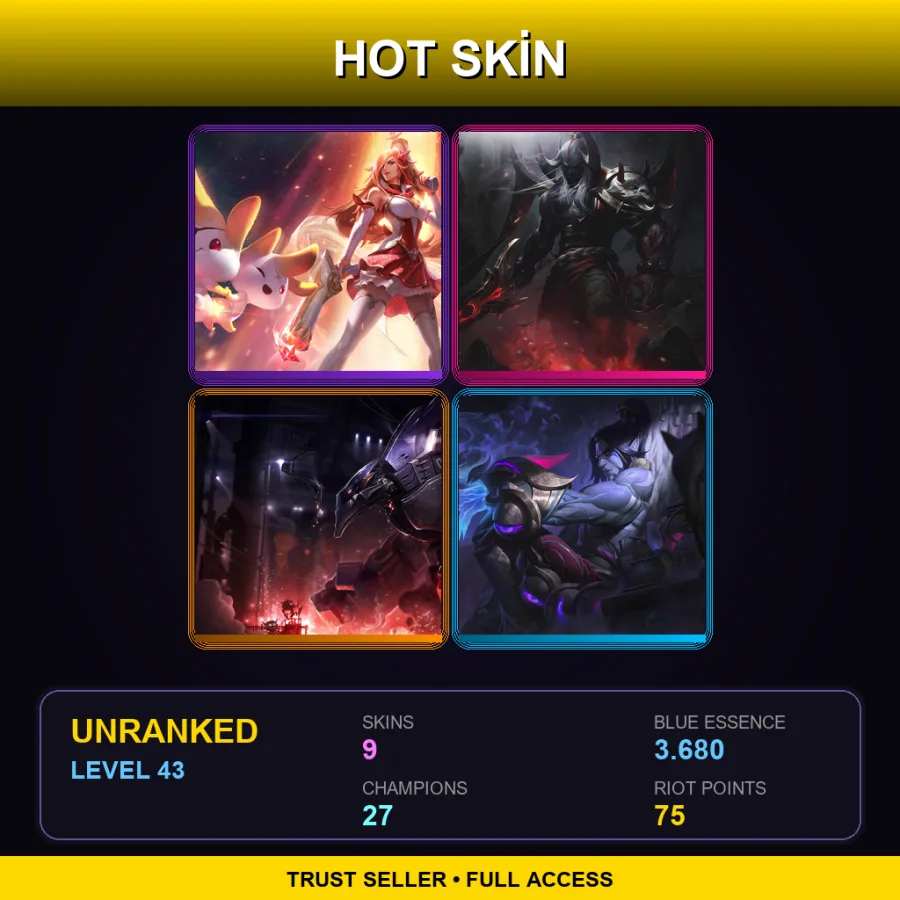 LAN | Lv43 | Unranked | 9 Skin | 27 Champ
