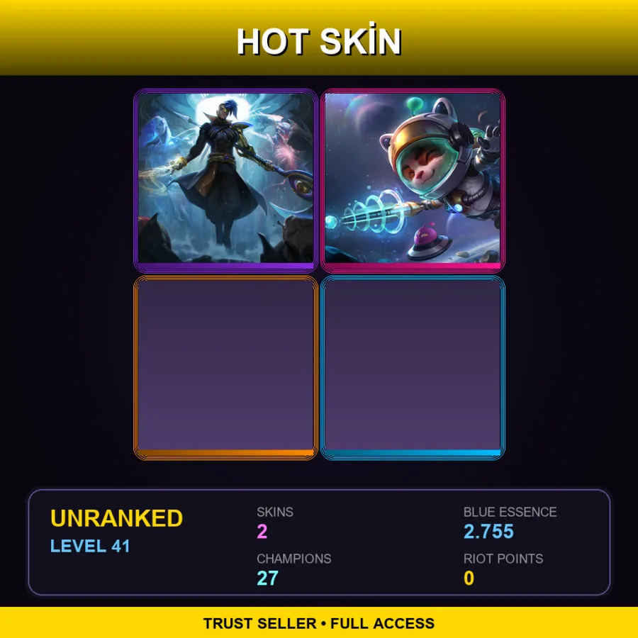LAN | Odyssey Kayn | Astronaut Teemo | 2 Skin | 27 Champ | Lv41