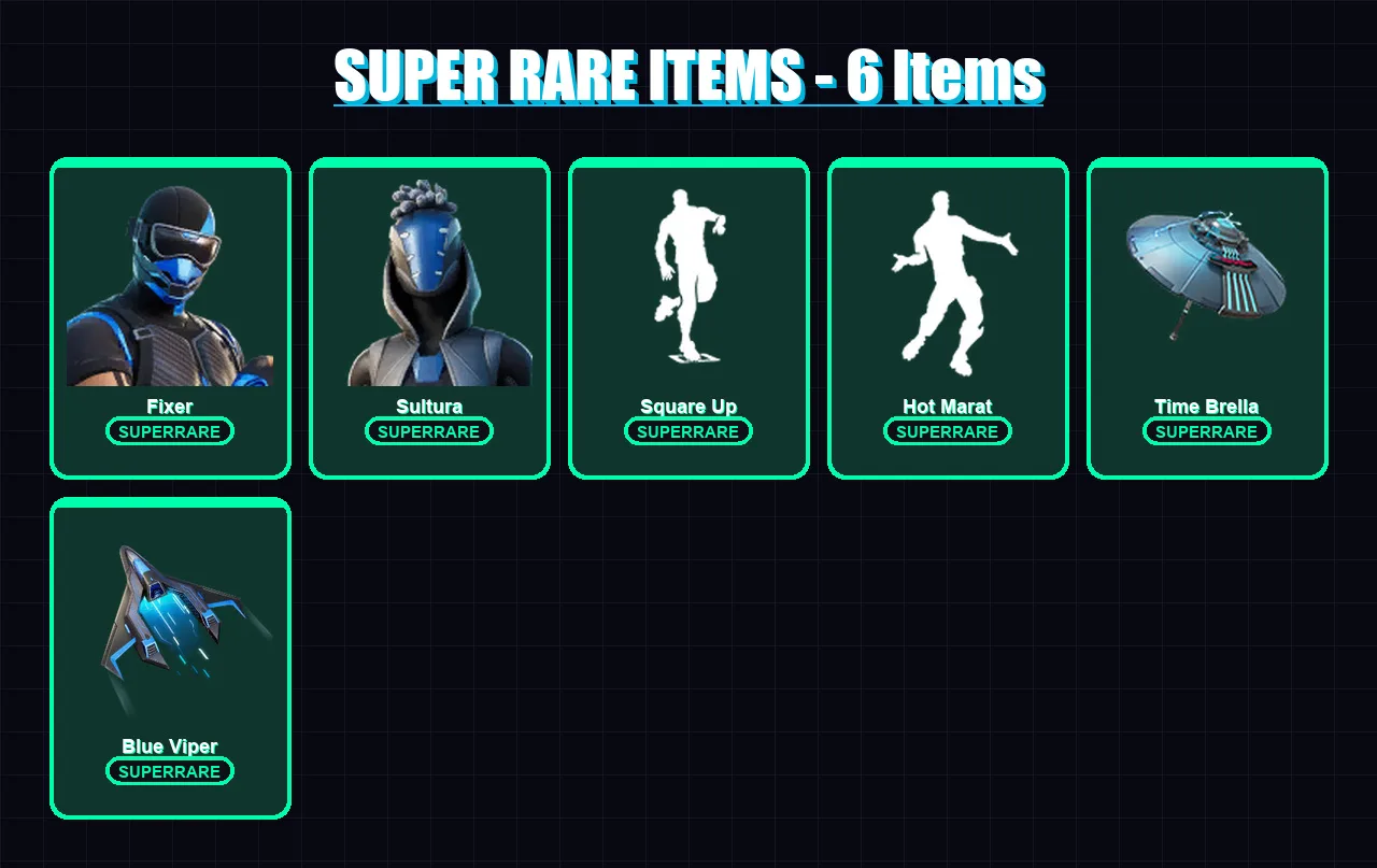 [PC] | Fixer | Sultura | Fade | Omegarok | Sorana | 117 skin | 202 pickaxe | 146 emote | 141 glider | Lv2897