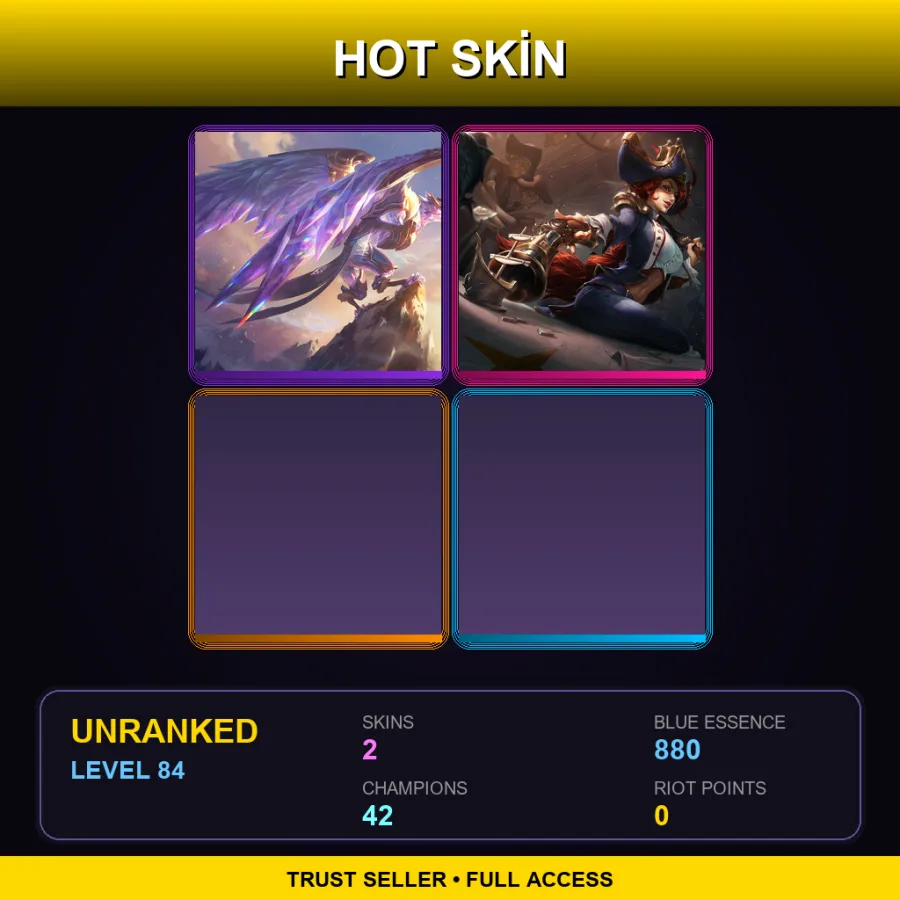 LAN | Lv84 | Unranked | 2 Skin | 42 Champ