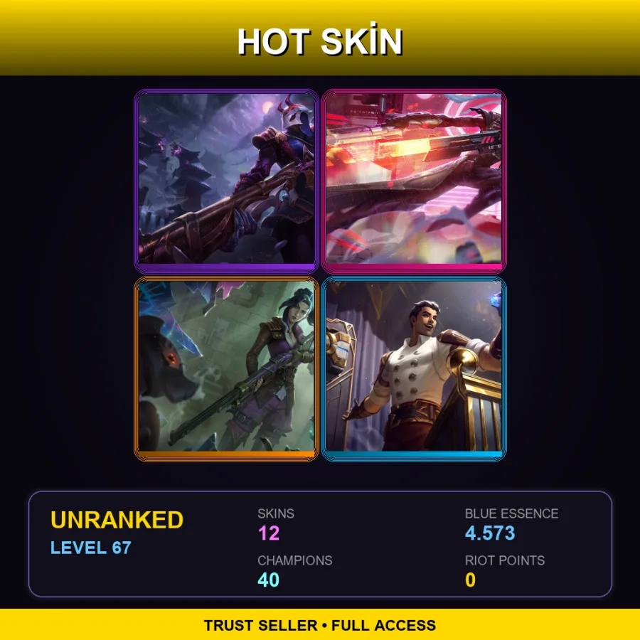 LAN | Lv67 | Unranked | 12 Skin | 40 Champ — Battlecast Zac