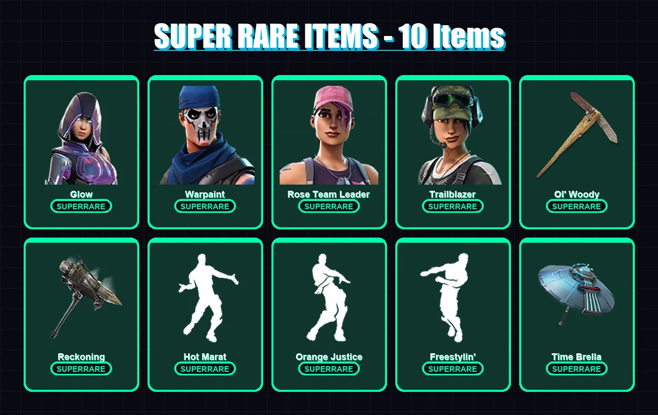 [PC/PSN] | Glow | Warpaint | Rose Team Leader | Trailblazer | Carbide | 163 skin | 128 pickaxe | 132 emote | 110 glider | Lv1608