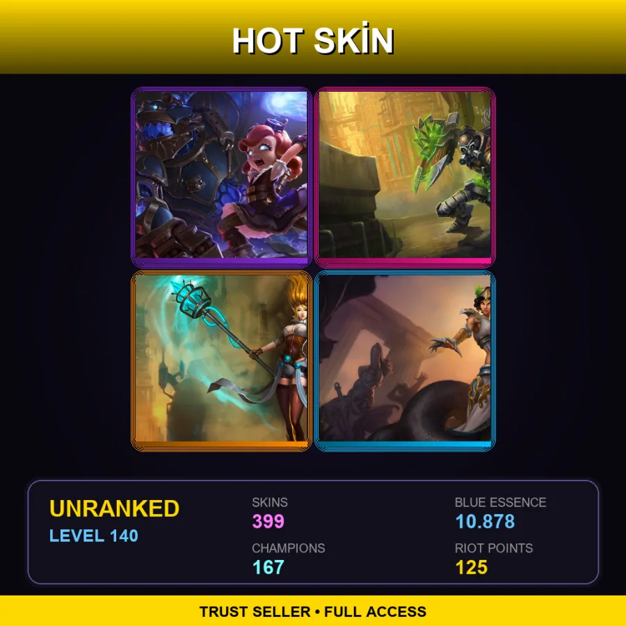 EUW | Lv140 | Unranked | 399 Skin | 167 Champ — Skt T1 Nami