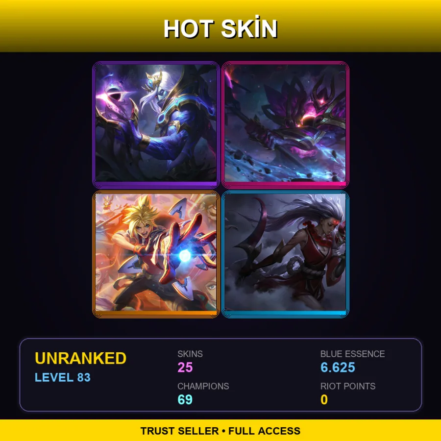 EUNE | Lv83 | Unranked | 25 Skin | 69 Champ