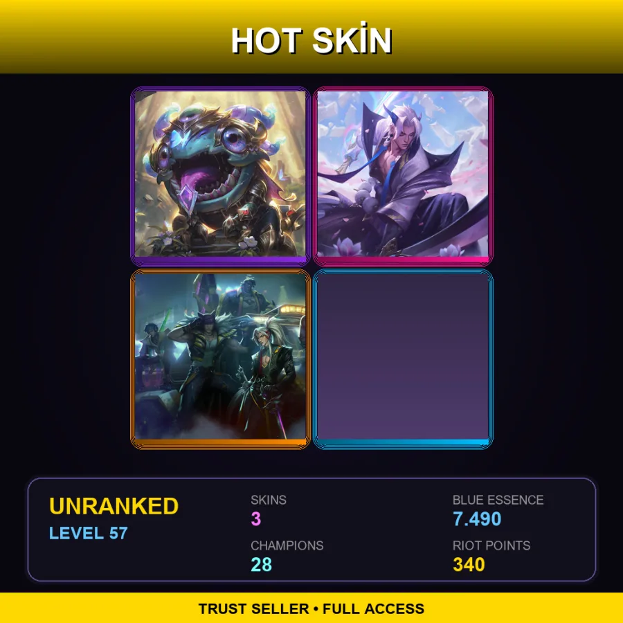 LAS | Lv57 | Unranked | 3 Skin | 28 Champ