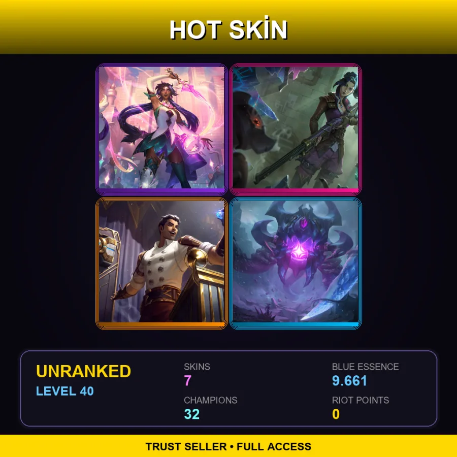 LAS | Lv40 | Unranked | 7 Skin | 32 Champ