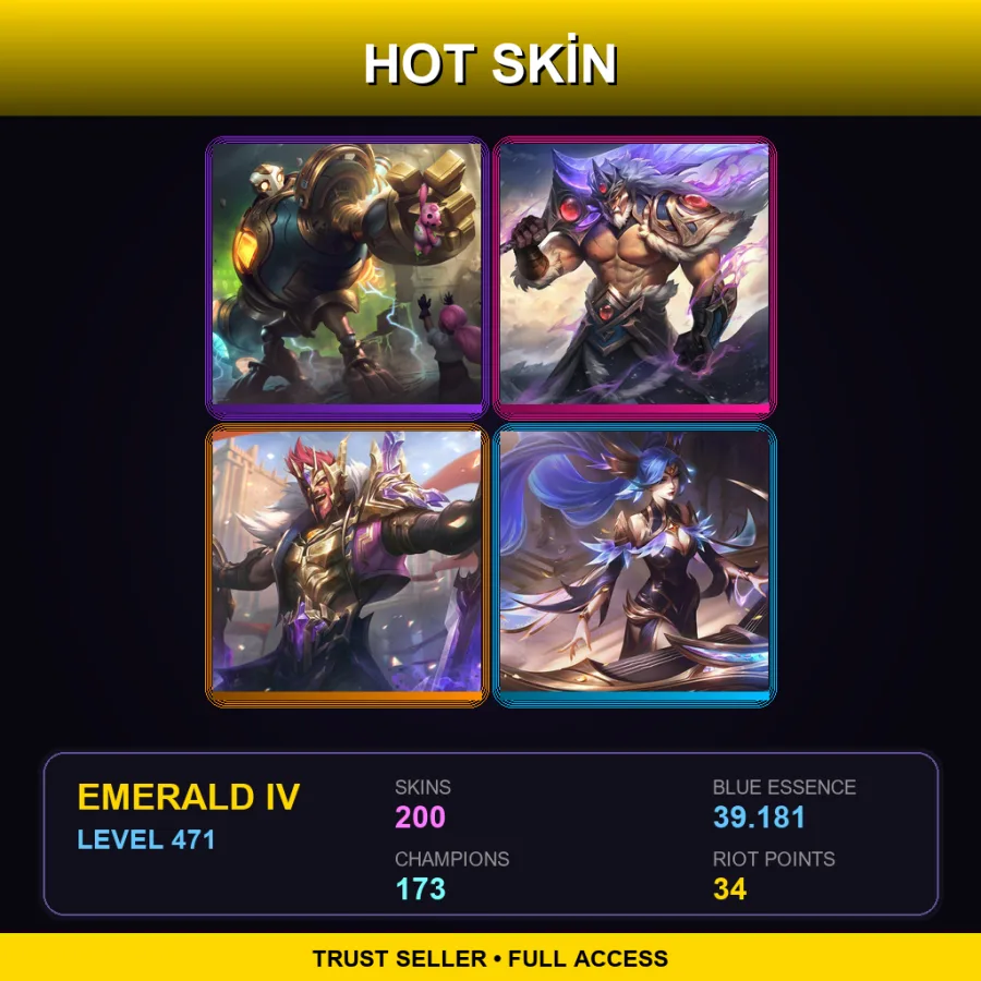 TR | Lv471 | Emerald IV | 200 Skin | 173 Champ