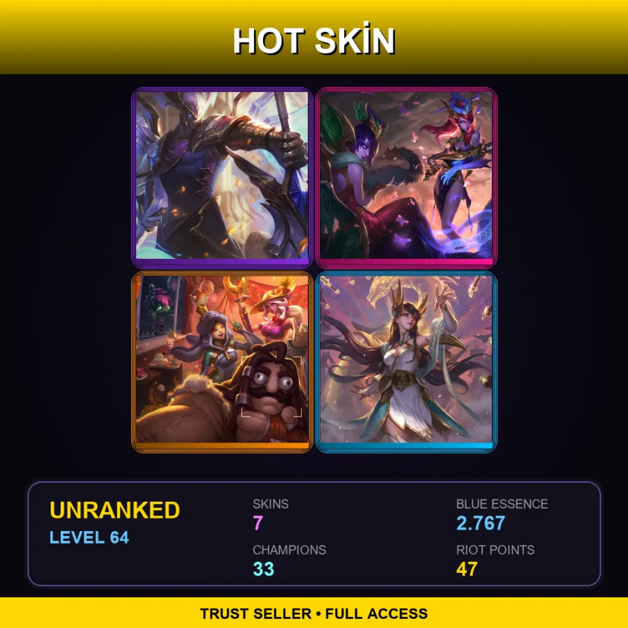 VN | Lv64 | Unranked | 7 Skin | 33 Champ — Victorious Aatrox