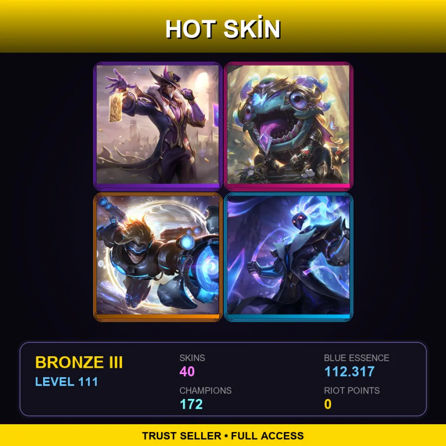 VN | Lv111 | Bronze III | 40 Skin | 172 Champ