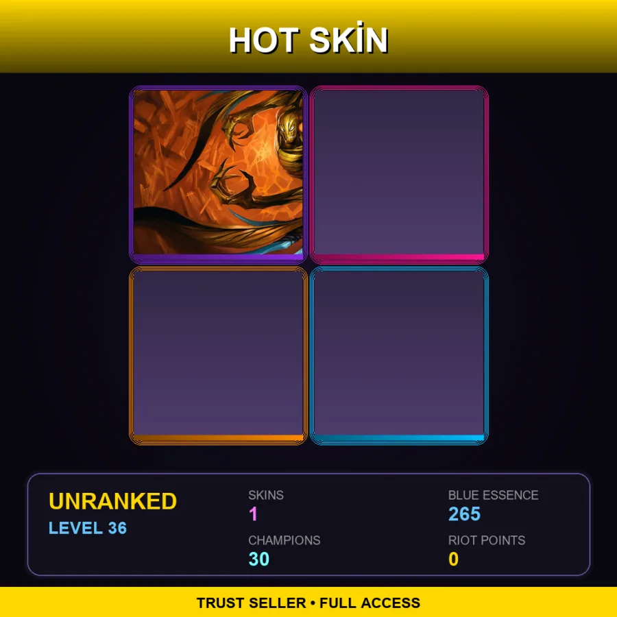 NA | Lv36 | Unranked | 1 Skin | 30 Champ — Ravager Nocturne