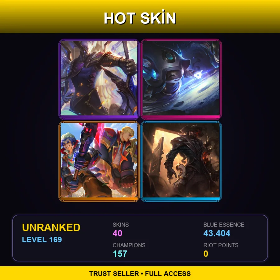 VN | Lv169 | Unranked | 40 Skin | 157 Champ — Commando Garen