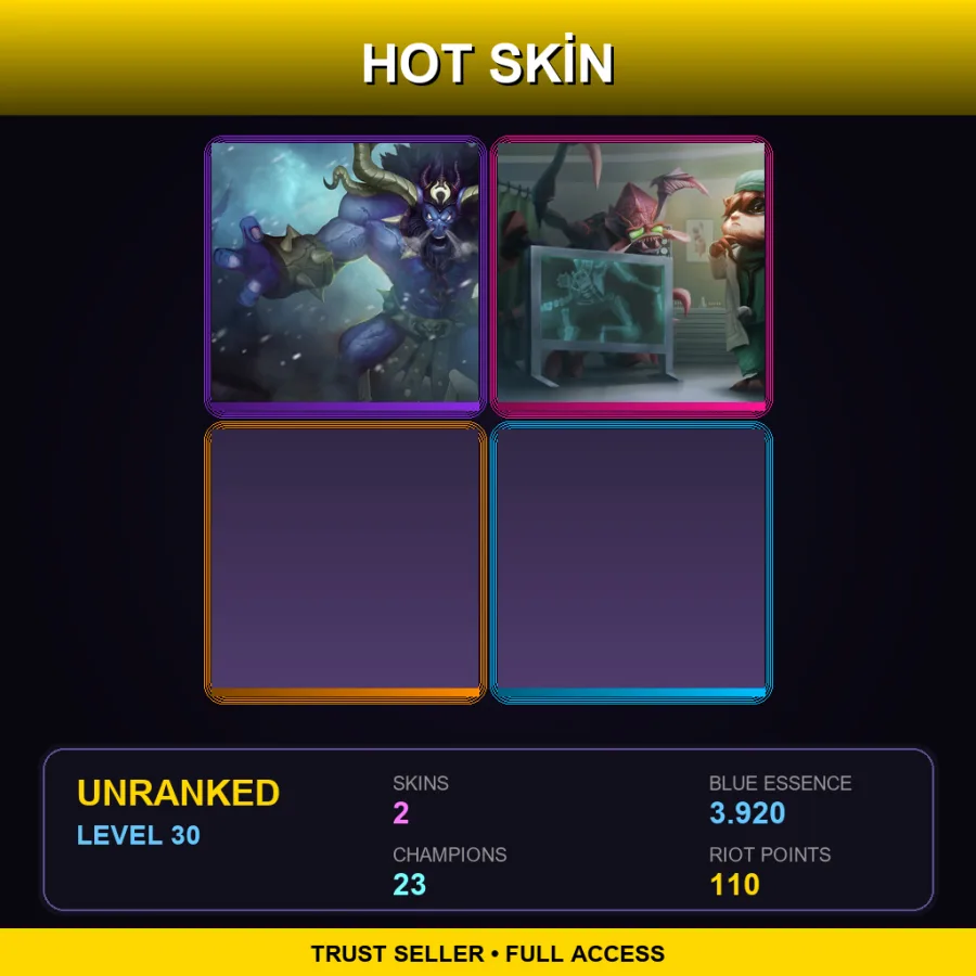 EUNE | Lv30 | Unranked | 2 Skin | 23 Champ