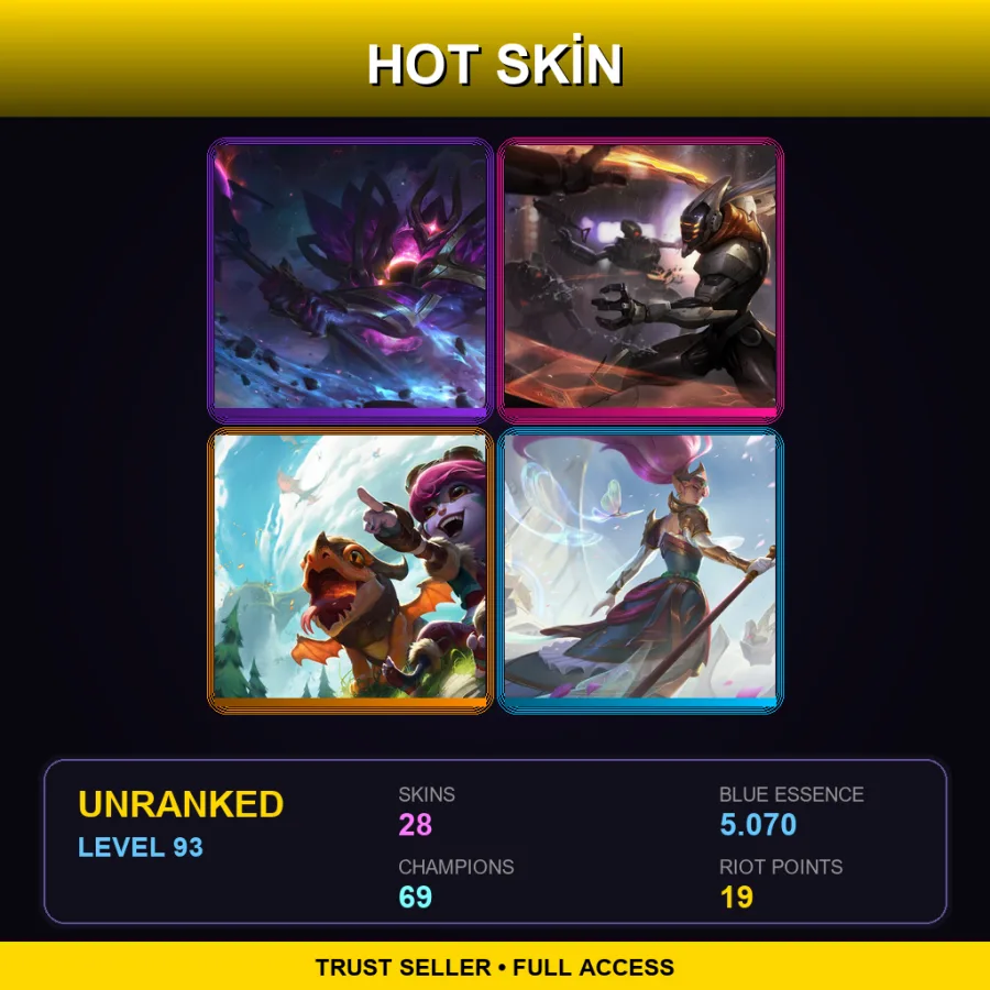 VN | Lv93 | Unranked | 28 Skin | 69 Champ — Skt T1 Ryze