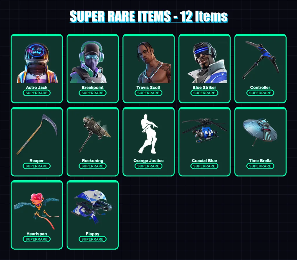 [PC/XBOX] | Astro Jack | Breakpoint | Travis Scott | Blue Striker | Vi | 137 skin | 119 pickaxe | 128 emote | 127 glider | Lv2724
