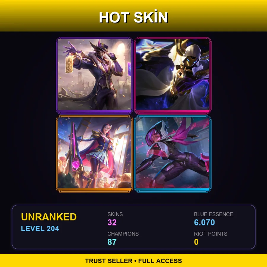 LAS | Lv204 | Unranked | 32 Skin | 87 Champ — Street Demons Briar