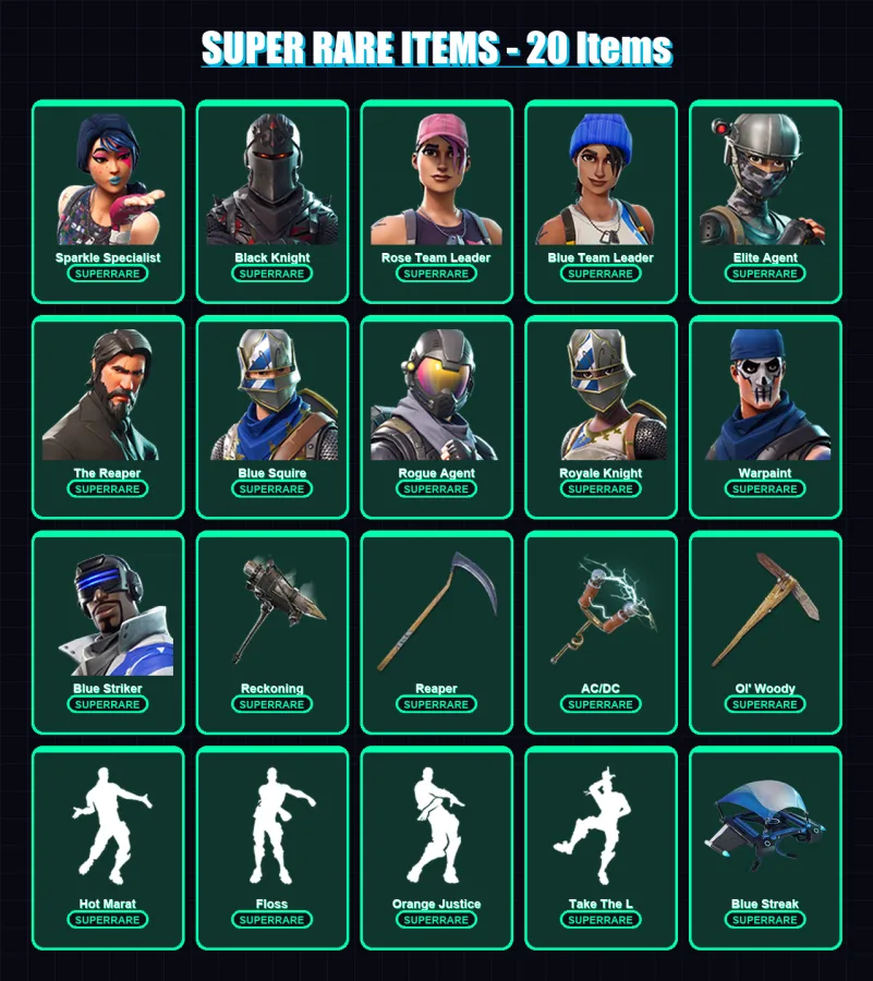 [PC/XBOX/PSN] | Sparkle Specialist | Black Knight | Rose Team Leader | 72 skin | Lv649